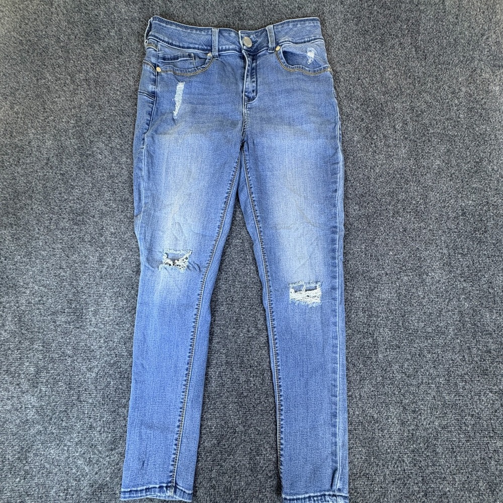 Seven7 Booty Shaper Skinny Jeans Womens 29x28 Raze Blue Denim Cotton Stretch